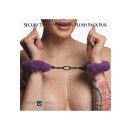 XR Brands faux fur handcuffs purple