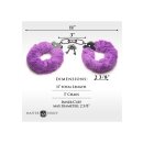 XR Brands faux fur handcuffs purple