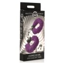 XR Brands faux fur handcuffs purple