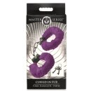 XR Brands faux fur handcuffs purple