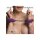 XR Brands faux fur handcuffs purple