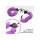 XR Brands faux fur handcuffs purple