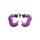 XR Brands faux fur handcuffs purple