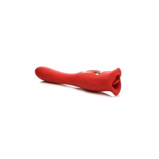 XR Brands Kiss and Tell Pro kiss vibrator red