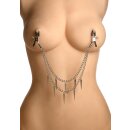 XR Brands Doppelketten-Nippelklemmen Silber