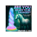 XR Brands Moon Rider Einhorn Dildo leuchtet im dunklen bunt