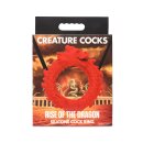 XR Brands Rise of the Dragon Penisring aus Silikon rot