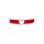 Obsessive Elianes garter with decorative heart detail red, gold S-L
