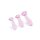 Dream Toys Rose Glass Anal Plugs Training Set pink