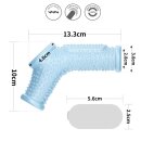 Lovetoy Vibrating Drip Knights Ring with Scrotum Sleeve Blue