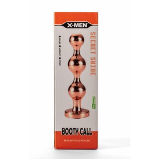 X-MEN Secret Shine Booty Call Metall Anal Plug Rosé Gold S