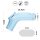 Lovetoy vibrating penis sheath light blue
