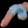 Lovetoy vibrating penis sheath light blue