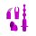 Pretty Love Joy Collection Vibrator mit 4 Aufsätzen lila