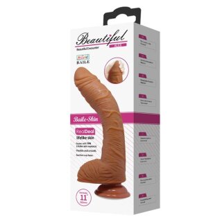 Beautiful Alex 11" Dildo Brown - 28 cm