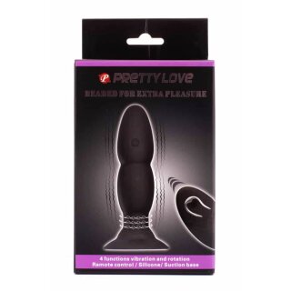 Pretty Love Beaded For Extra Pleasure Plug mit Rotation schwarz