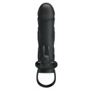Pretty Love Penis Sleeve With Ball Strap black