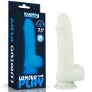 Lovetoy Lumino Play Silikone Dildo leuchtend Blau 19,3 cm