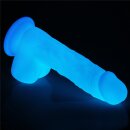 Lovetoy Lumino Play silicone dildo bright blue 20,9 cm