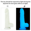 Lovetoy Lumino Play silicone dildo bright blue 20,9 cm