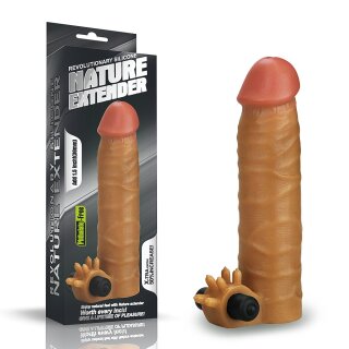 Lovetoy vibrierender Silikon Extender Braun