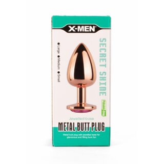 X-MEN Secret Shade Metal Butt Plug Rose M