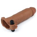 Lovetoy Pleasure X-Tender Vibrating Penis Sleeve 6 Brown
