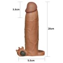 Lovetoy Pleasure X-Tender Vibrating Penis Sleeve 6 Brown