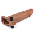 Lovetoy Pleasure X-Tender Vibrating Penis Sleeve 3 brown