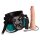 Sexxbian 8" Vibrating Dong & Harness