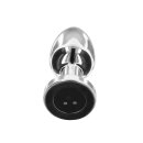 TOYTOY The Glider Vibro Anal Plug Silver L 4.1 cm