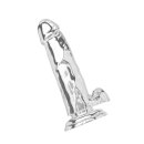 Clear Dildo w. Balls 7 inch - 18 cm