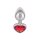 CalExotics Jewel Small Ruby Heart  Plug 3,25 cm