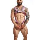 DNGEON Cross Cockring Harness Pink - OS