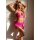 Leg Avenue Halter Crop Top und Minirock Onesize pink