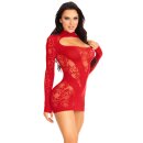 Leg Avenue Minikleid mit sexy langen Handschuhärmeln Onesize rot