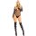 Leg Avenue Open cup crotchless teddy schwarz O/S