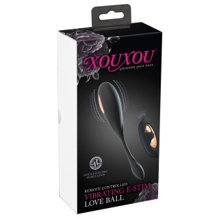 XOUXOU E-Stim Reizstrom Vibro Ei mit Fernsteuerung schwarz