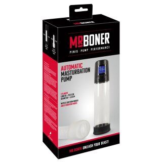 Mister Boner Automatische 2 in 1 Penispumpe & Masturbator transparent