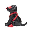 Prowler Booted Up Bandit Lederhund mit rotem Bondage Harness und Augenmaske schwarz