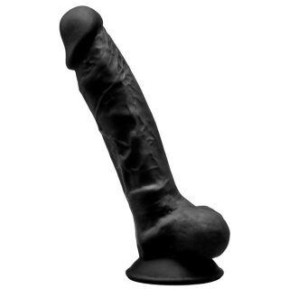 SILEXD Dildo Dual Density Silicone Model 1 Black 17,5 cm