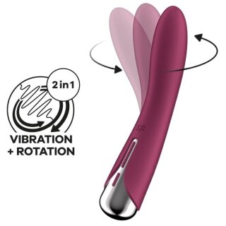 Satisfyer Point G Spinning Vibe 1 Vibrator - 11 x 3cm Raspberry