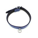 Kiotos Leather Collar Mini O-Ring Blue