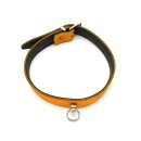 Kiotos Leather Collar Mini O-Ring Orange