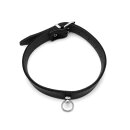 Kiotos Leather Collar Mini O-Ring Black