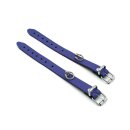 Kiotos Leather Handcuffs Mini O-Ring Blue