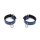 Kiotos Leather Handcuffs Mini O-Ring Blue