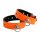 Kiotos Leather Handcuffs Mini O-Ring Orange