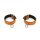 Kiotos Leather Handcuffs Mini O-Ring Orange