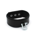 Kiotos Leather Push Button Collar with Metal Shackle